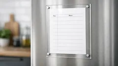 Magnetický priehľadný rám A4 na chladničku: koniec chaosu z papierov a magnetiek