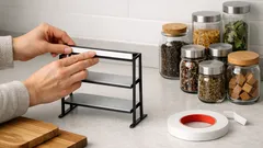 DIY mini polička bez vŕtania: poriadok v kuchyni za jeden večer