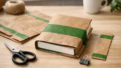 Ako z papierovej tašky vyrobiť obal na knihu a záložku za 10 minút