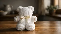 Medvedík z uteráka za 5 minút: efektné balenie darčeka bez odpadu